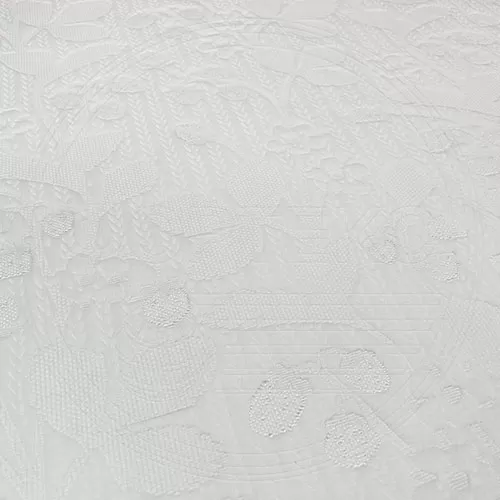 Трикотажное полотно FRTX 25 018 Земляника Белый для матрасов и наматрасников