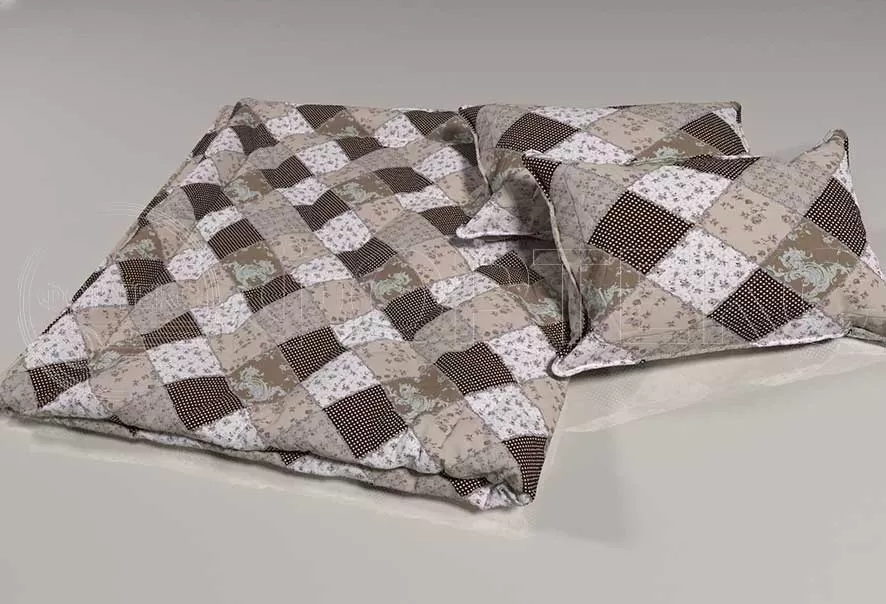 Микрофибра набивная коричневая 5BJ-1926-9 Пэчворк