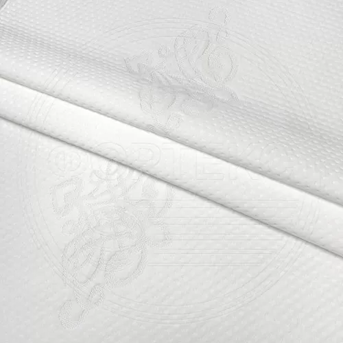 Трикотажное полотно FRTX 25 003 Адыгея Белый, орнамент в цвет полотна