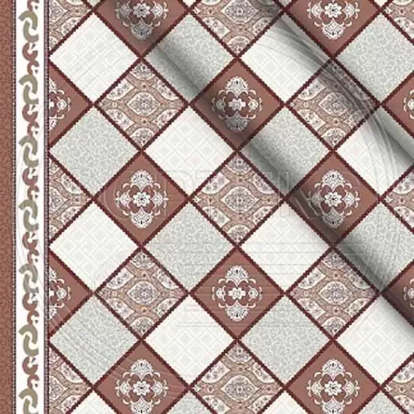 Ткань полиэстер набивной 55 гр. ZXX-5637 коричневый