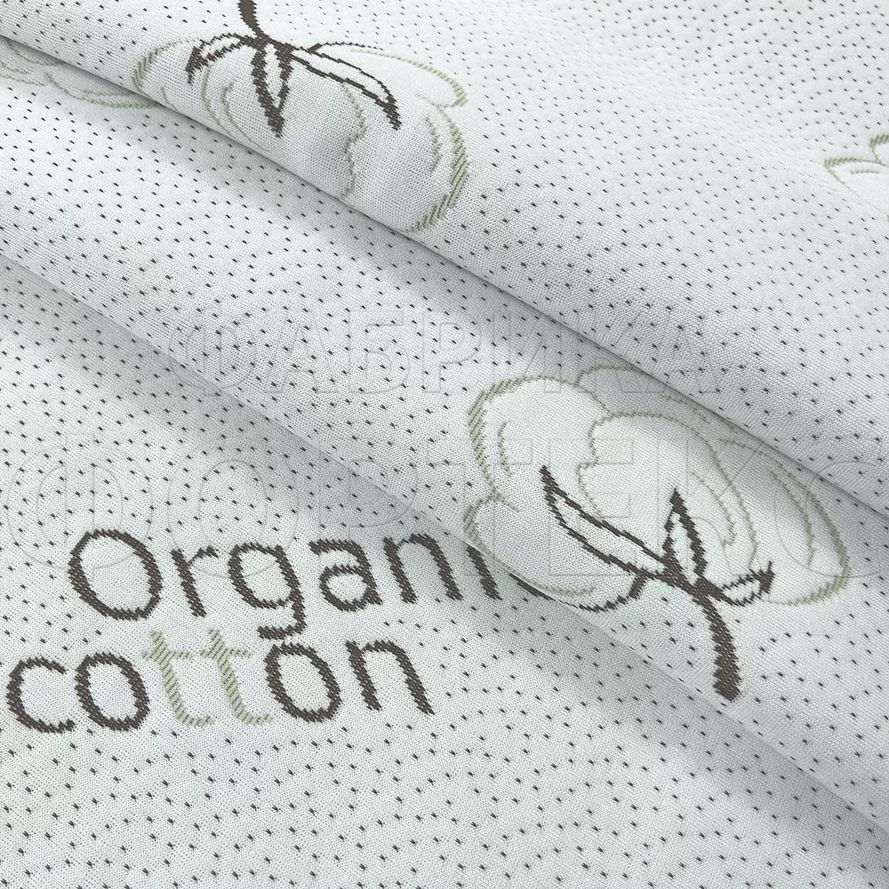 Трикотажное полотно X5300 FS белое с контрастным тематическим рисунком хлопка