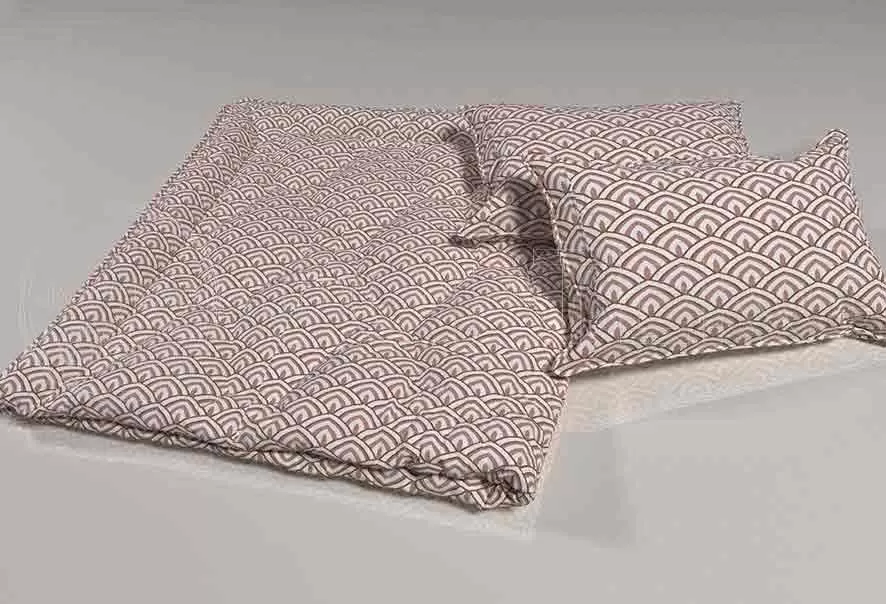 Микрофибра набивная беж. 5BJ-2169, рисунок чешуя