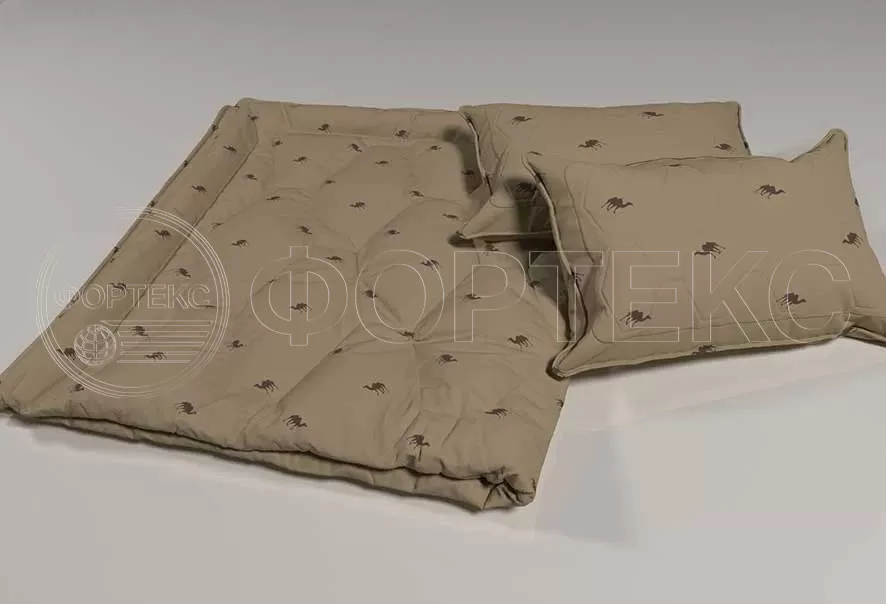 Ткань Тик хлопок с напылением набивной 876 camel бежевый, верблюды, интерьер