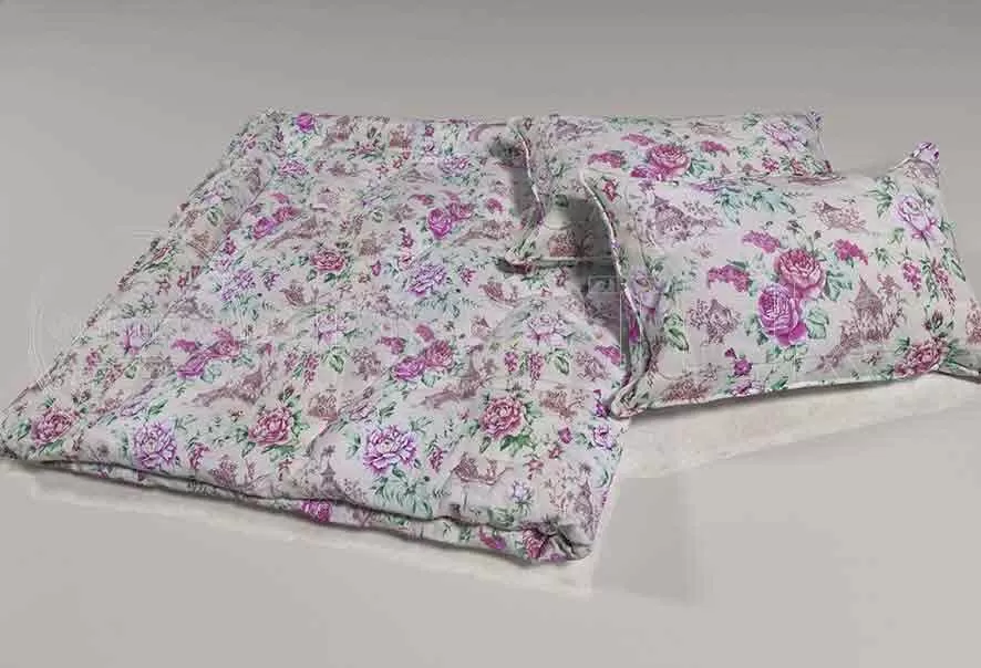 Тик смесовый набивной A1-7493 beige бежевый, цветочный рисунок, интерьер