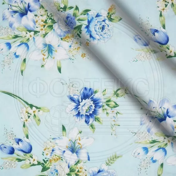 Ткань Тик набивной A19-005 blueA19-005 blue