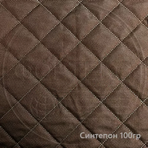 Термостежка №601, ромб, жаккард 16D021-BROWN border, синтепон 100