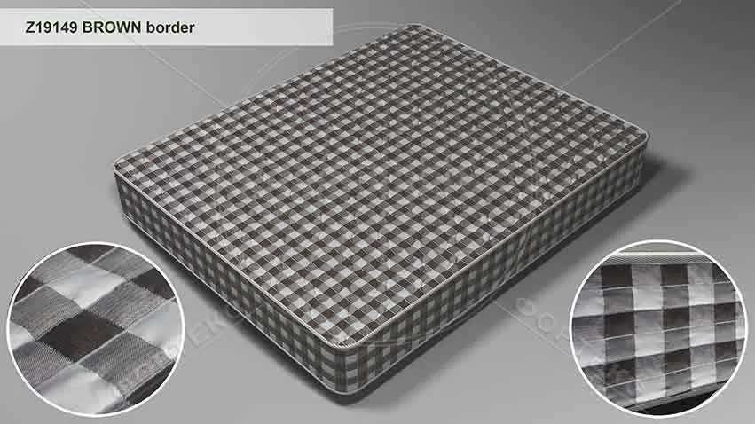 Ткань двойной жаккард для боковой части матраса Z19149 BROWN border