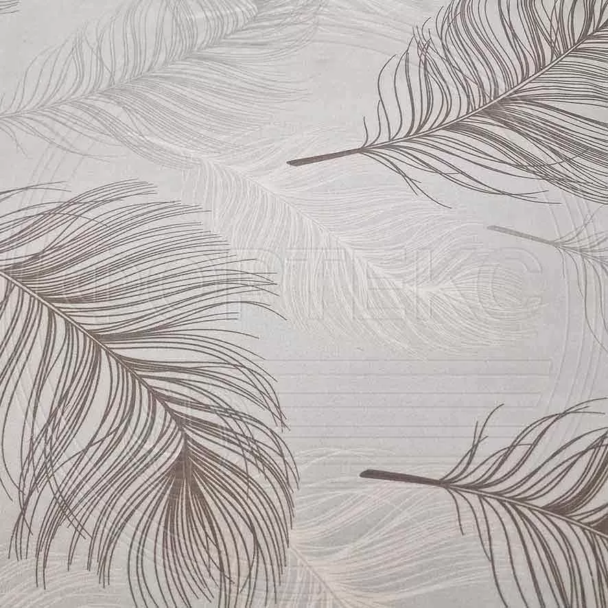 Микрофайбер набивной-пигмент серый 5BJ-1532 принт перо