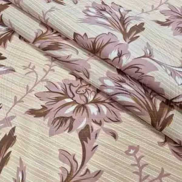 Микрофайбер набивной 5BJ-2112 беж., цветочный принт