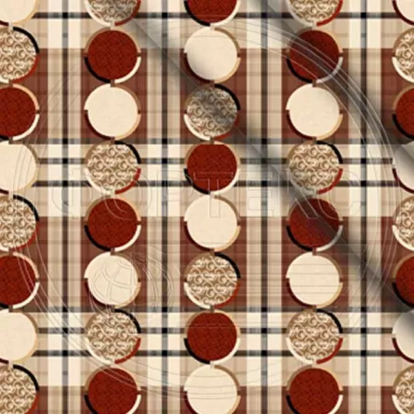 Полиэстер 55 гр. ZAI-215891 оттенки оранжевого, геометрия