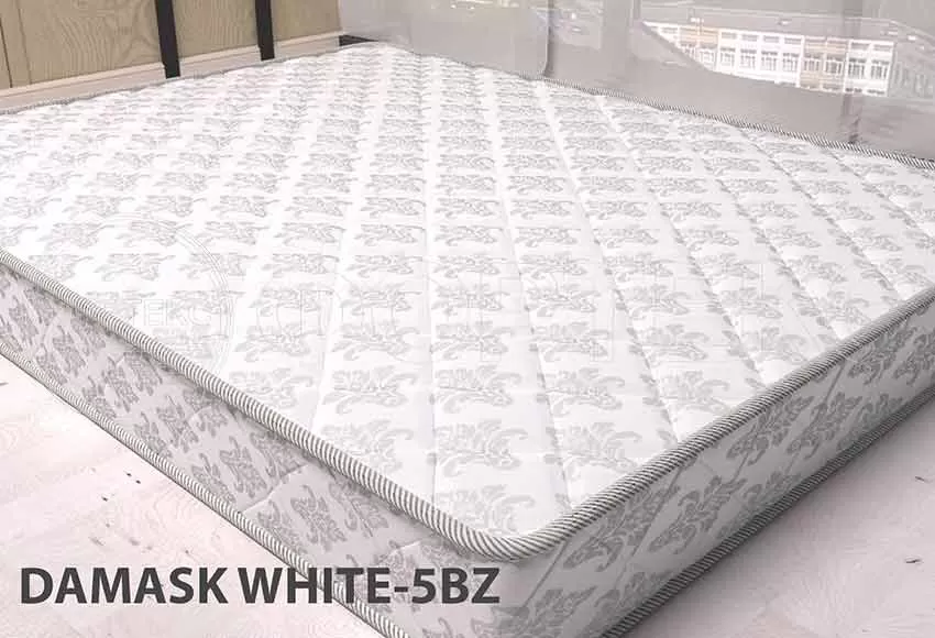 Ткань жаккард полиэстер для матраса DAMASK 5BZ white