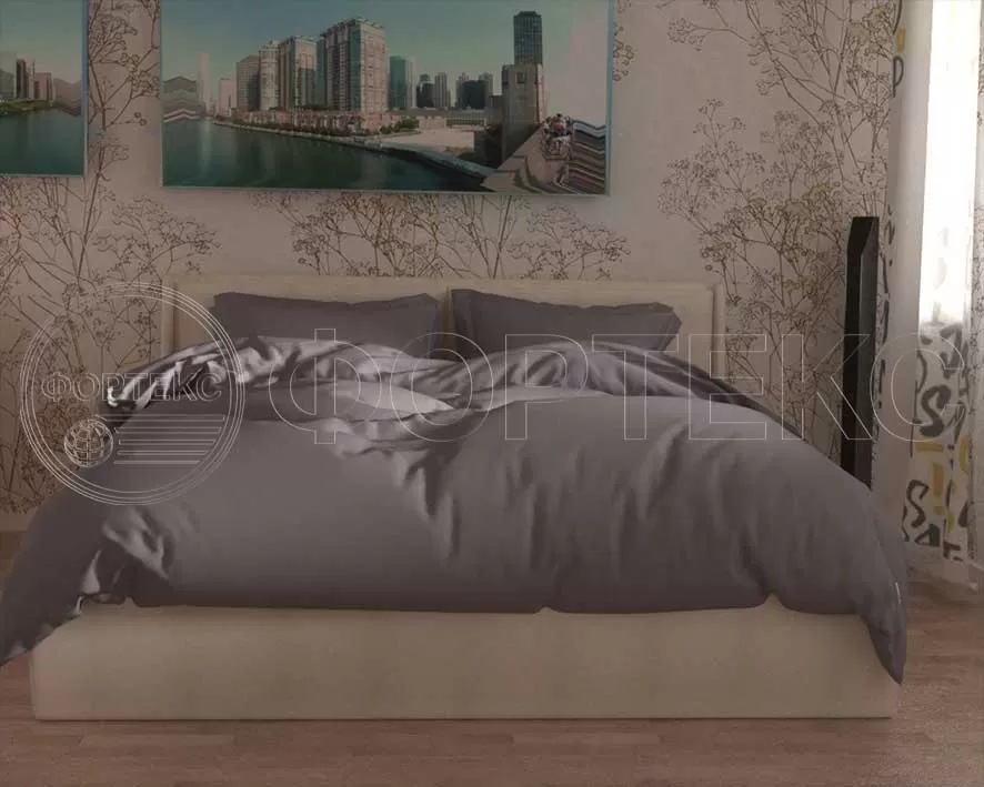 Твил-сатин гладкокрашеный Silver Filigree серый, без рисунка, интерьер