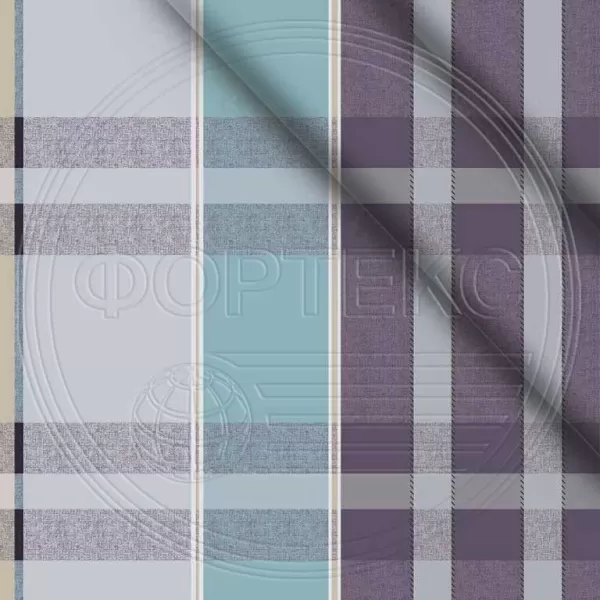 Ткань полиэстер набивной 55 гр. ZBD-2113 оттенки серого, клетка