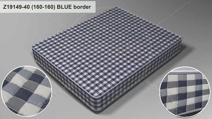 Ткань двойной жаккард для боковины матраса Z19149-40 BLUE border
