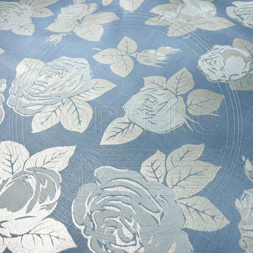 Ткань Тик полиэстер 114 Rose blue silver