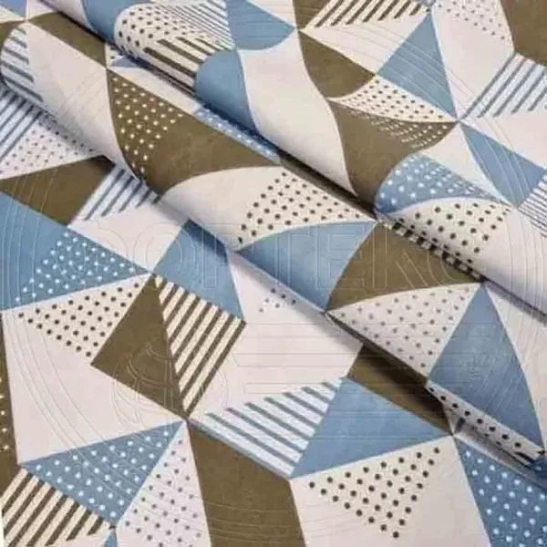 Микрофайбер набивной-пигмент цветной 5BJ-1762 с геометрическим рисунком