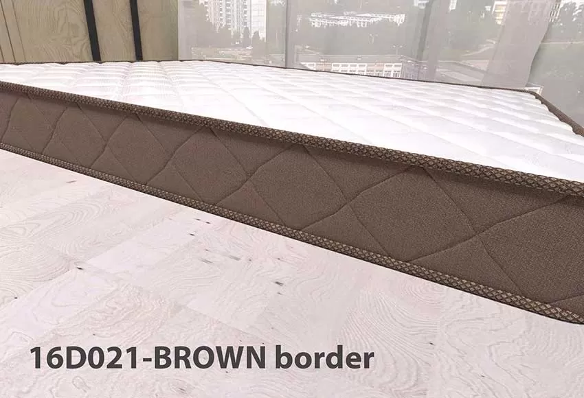 Ткань жаккард полиэстер 16D021-BROWN border для производства матрасов