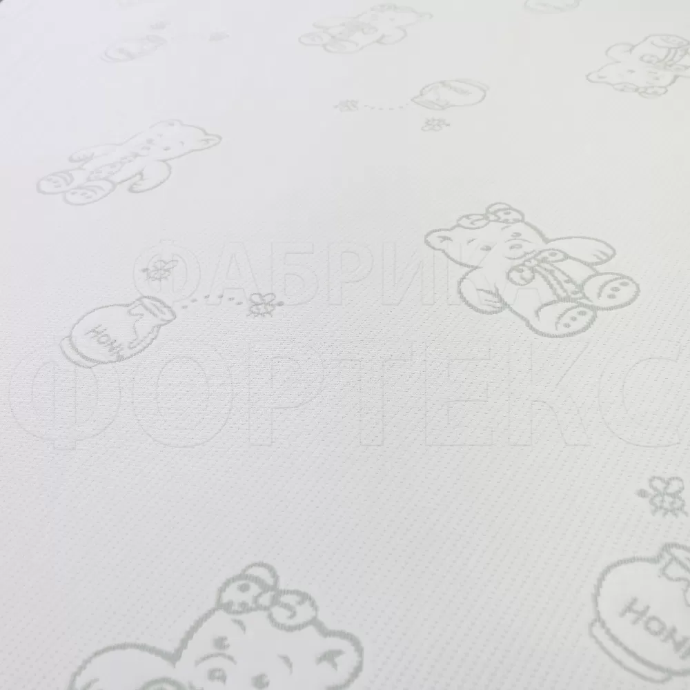 Матрасные комплектующие Матрасные ткани Трикотаж Матрасная ткань Мишка с медом X4090 мятный купить ОПТОМ Фортекс