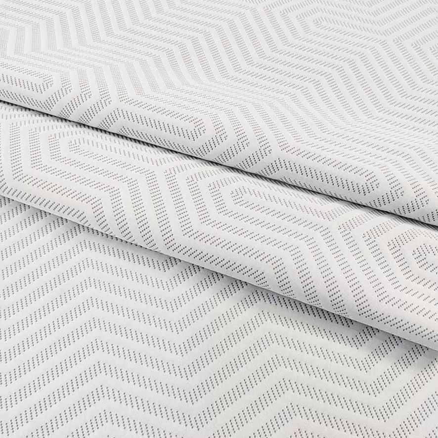 Трикотажное полотно ST 022-2-0-280 FS белого цвета с геометрическим узором