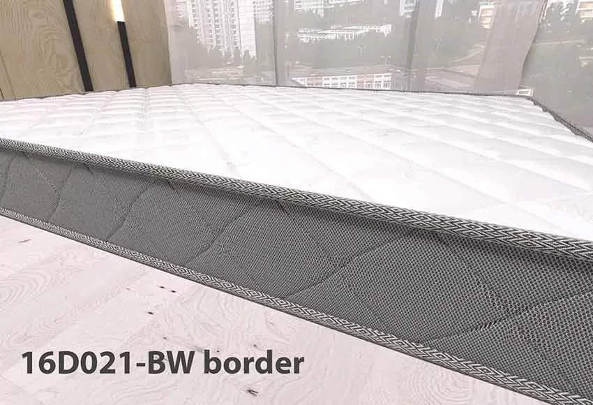 Жаккард полиэстер 16D021-BW border для матрасов
