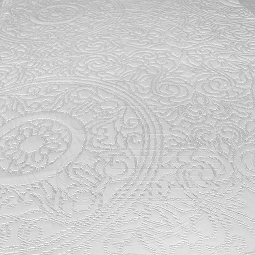 Трикотажное полотно FRTX 25 001 Касли Белый для матрасов и наматрасников