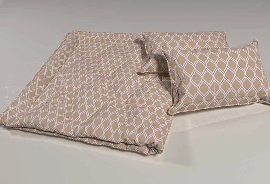 Микрофайбер набивной беж. 5BJ-1441 геометрический принт