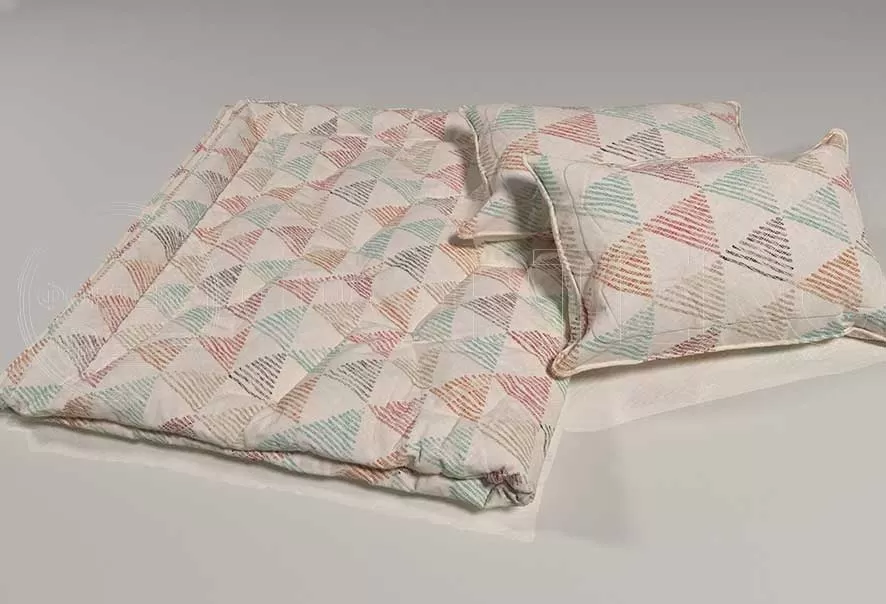 Микрофибра набивная цветная 5BJ-2131, геометрический рисунок