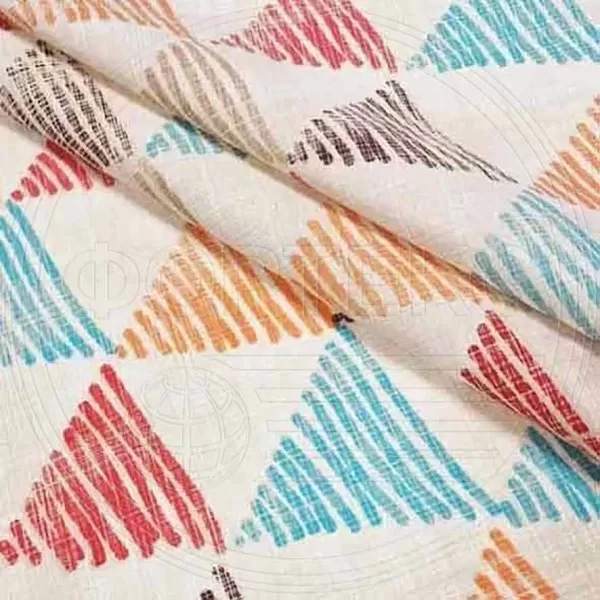 Микрофайбер набивной цветной 5BJ-2131, геометрический рисунок