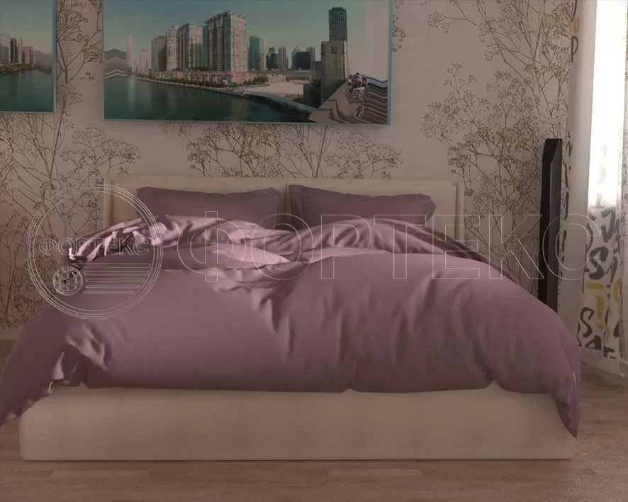 Ткань Твил-сатин гладкокрашеный Elderberry, оттенки розового, интерьер