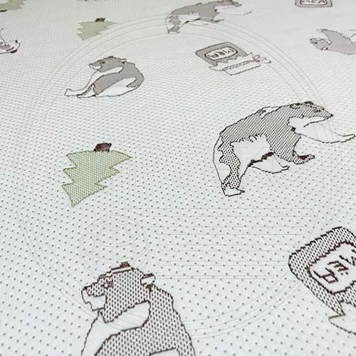 Трикотажное полотно FRTX 25 033 Медведь для производства матрасов