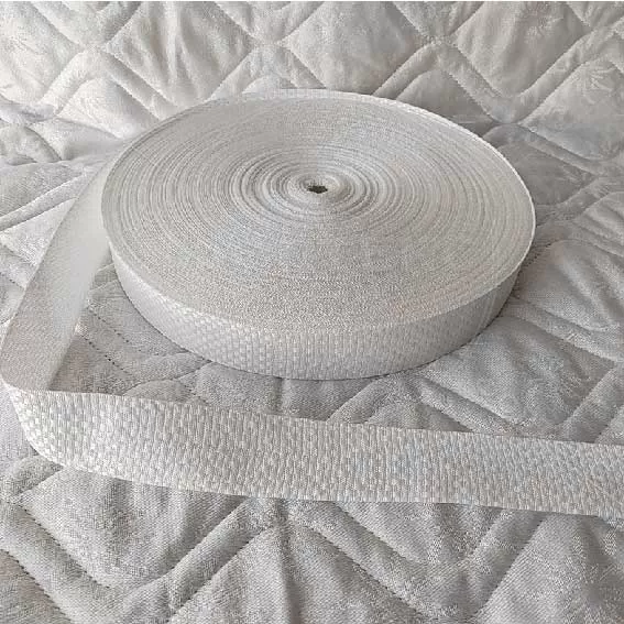 Лента окантовочная блестящая АШ Шахматы белая