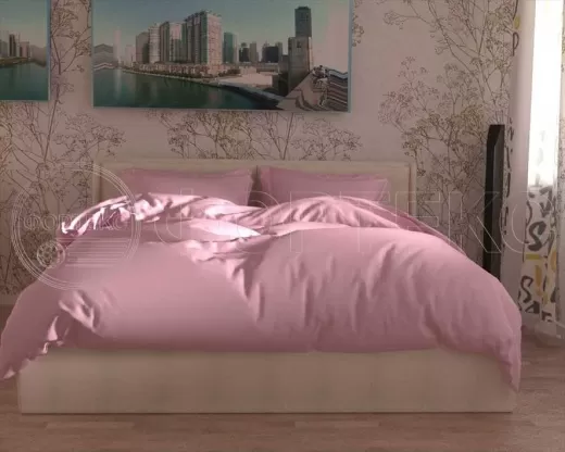 Твил-сатин гладкокрашеный Pink Lady розовый, без рисунка, интерьер