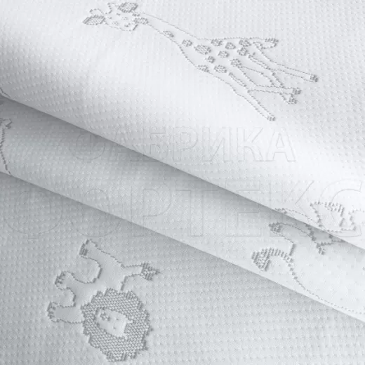 Матрасные комплектующие Матрасные ткани Трикотаж Матрасная ткань Зоопарк F005 серый купить ОПТОМ Фортекс