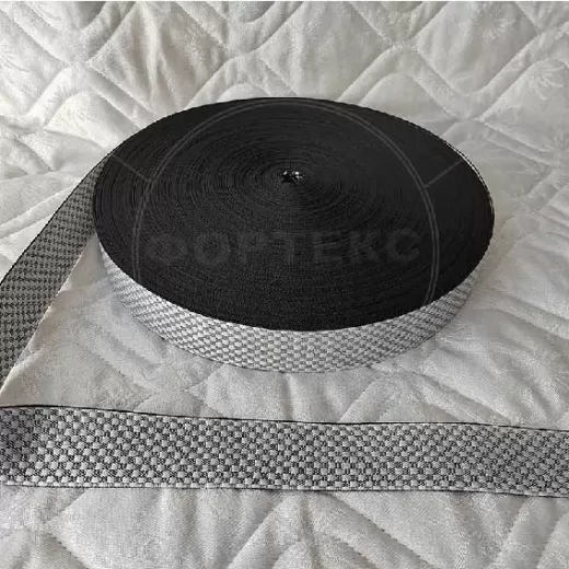 Лента окантовочная цветная АШ, шахматы 9.3 черная оптом