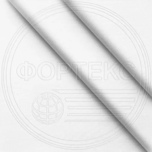 Ткань Тик полиэстер 6-White белый, без рисунка