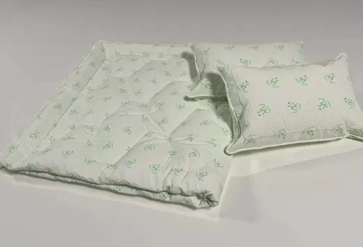 Ткань Тик полиэстер 6BJ-1069 Bamboo зеленый, бамбук, интерьер