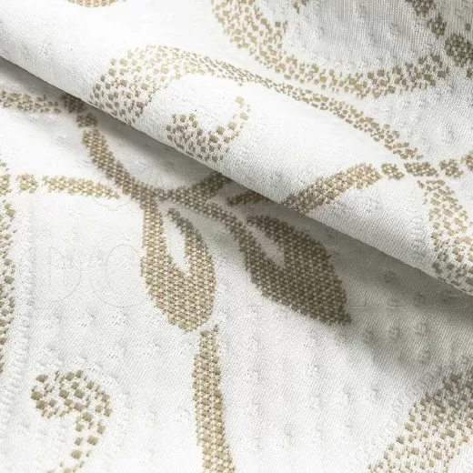 Матрасные комплектующие Матрасные ткани Трикотаж Трикотаж F024 бежево-белый купить ОПТОМ Фортекс