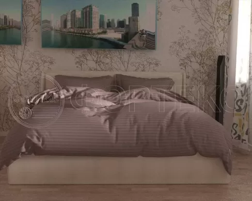 Страйп Сатин 79-1*1 Antler оттенки красного, интерьер