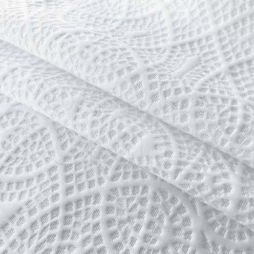 Трикотажное полотно ST 03-1-0-280 FS белое, абстрактный рисунок