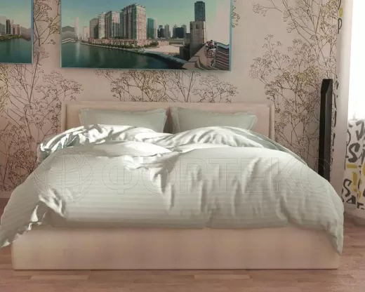 Ткани для постельного белья оптом Ткани с жаккардом 79-1*1 Chalk Bluе купить ОПТОМ Фортекс