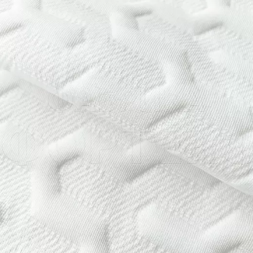 Трикотажное полотно ST 01-1-0-280 FS белое с геометрическим узором