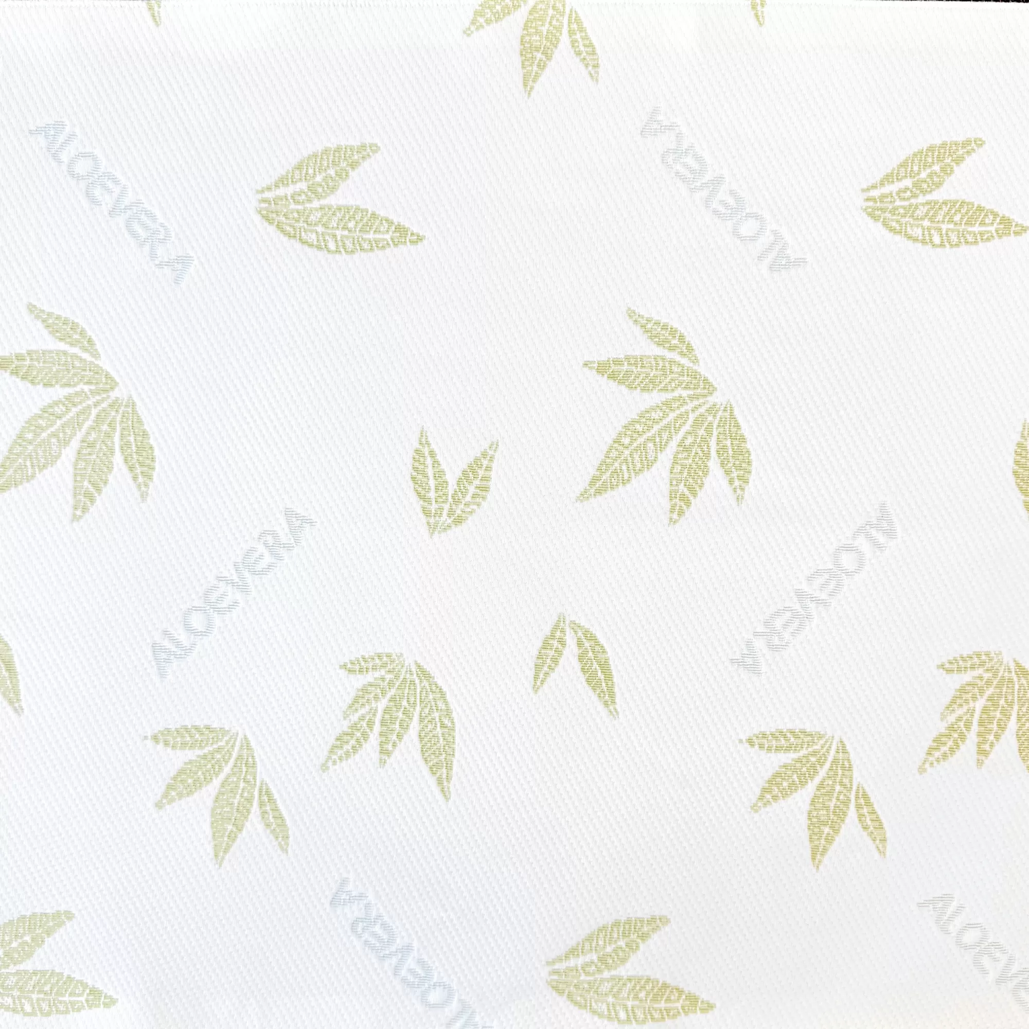 Трикотаж для матрасов Aloe Vera бело-зеленый (рапорт)