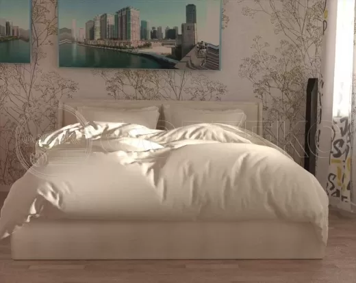 Ткань Твил-сатин гладкокрашеный Whisper White оттенки бежевого, интерьер