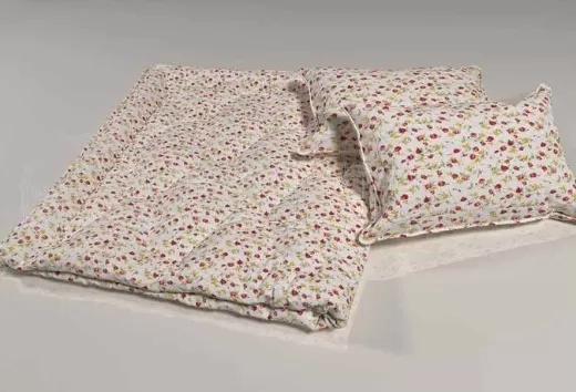 Поликоттон набивной оптом 01-2930 А беж, цветочный