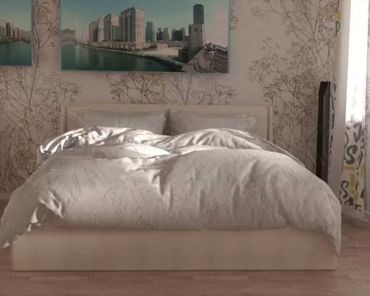 Микрофибра мятая 5JG-White C белого цвета, интерьер