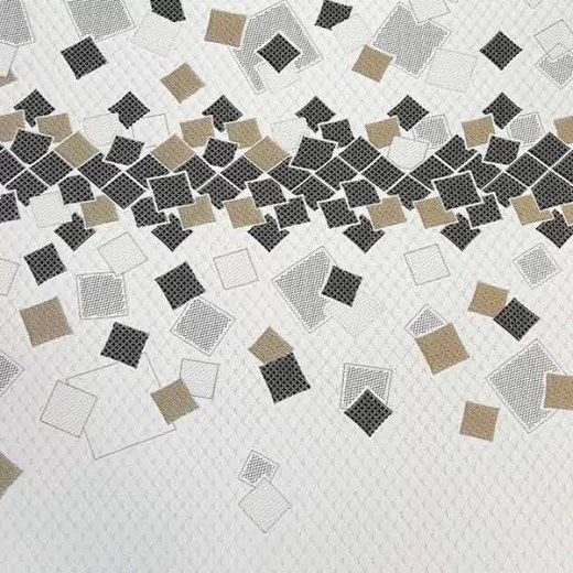 Трикотажное полотно ST 037-43 Black/Brown 8.4/Grey 9.2 FS оптом, рисунок геометрия