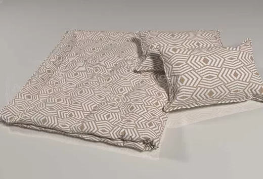 Микрофайбер набивной беж. 5BJ-2080-220, геометрический рисунок