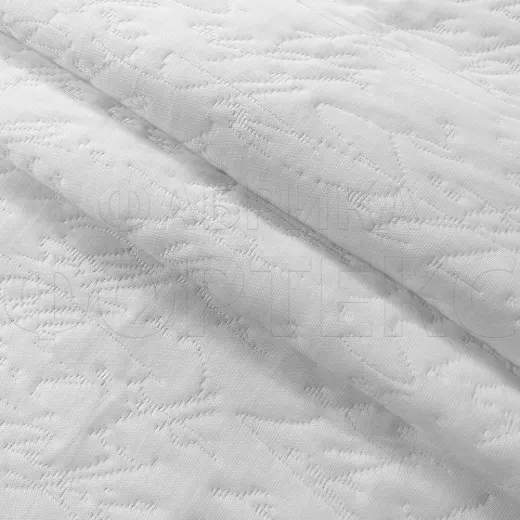 Трикотажное полотно B1623 FS белое с абстрактным рисунком в цвет полотна