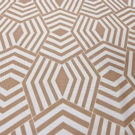 Микрофибра набивная бежевая 5BJ-2080-220 с геометрическим принтом