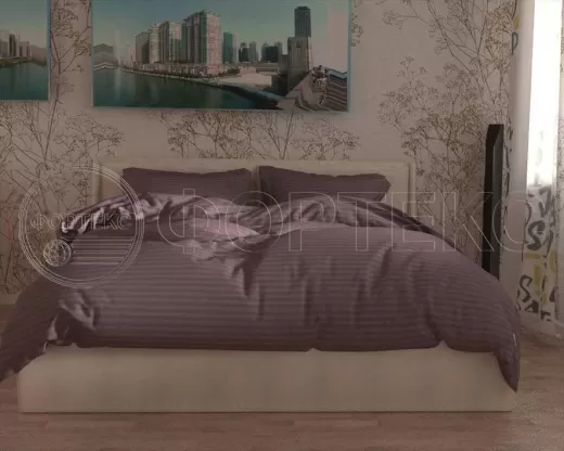 Страйп Сатин 79-1*1 Flint оттенки розового, интерьер